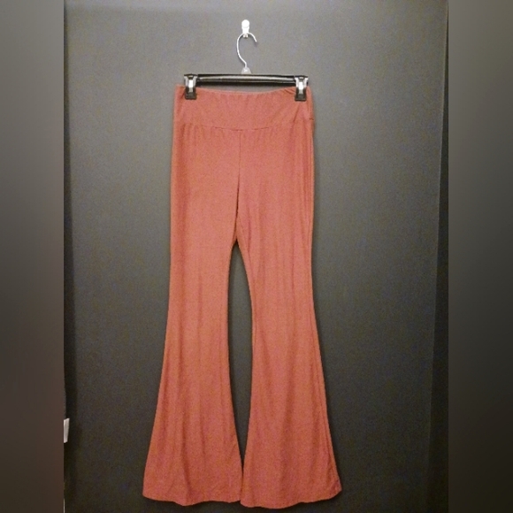 No Boundaries Pants - No Boundaries medium burnt orange flare womens pants